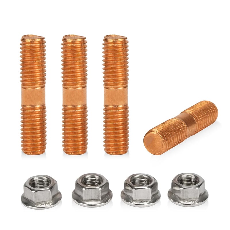 psler M10x1.50 Threaded T3 T4 T6 Turbo Screw and Nuts High Strength Turbo Stud Kit Flange Nuts Set of 4 - Image 1